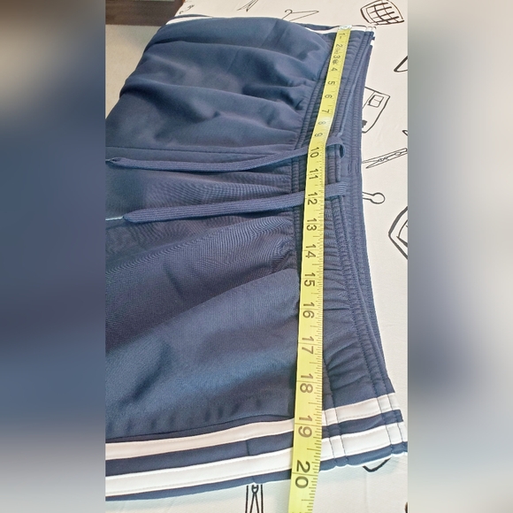 Adidas Navy Track Pants with White Stripes - Picture 5 of 8
